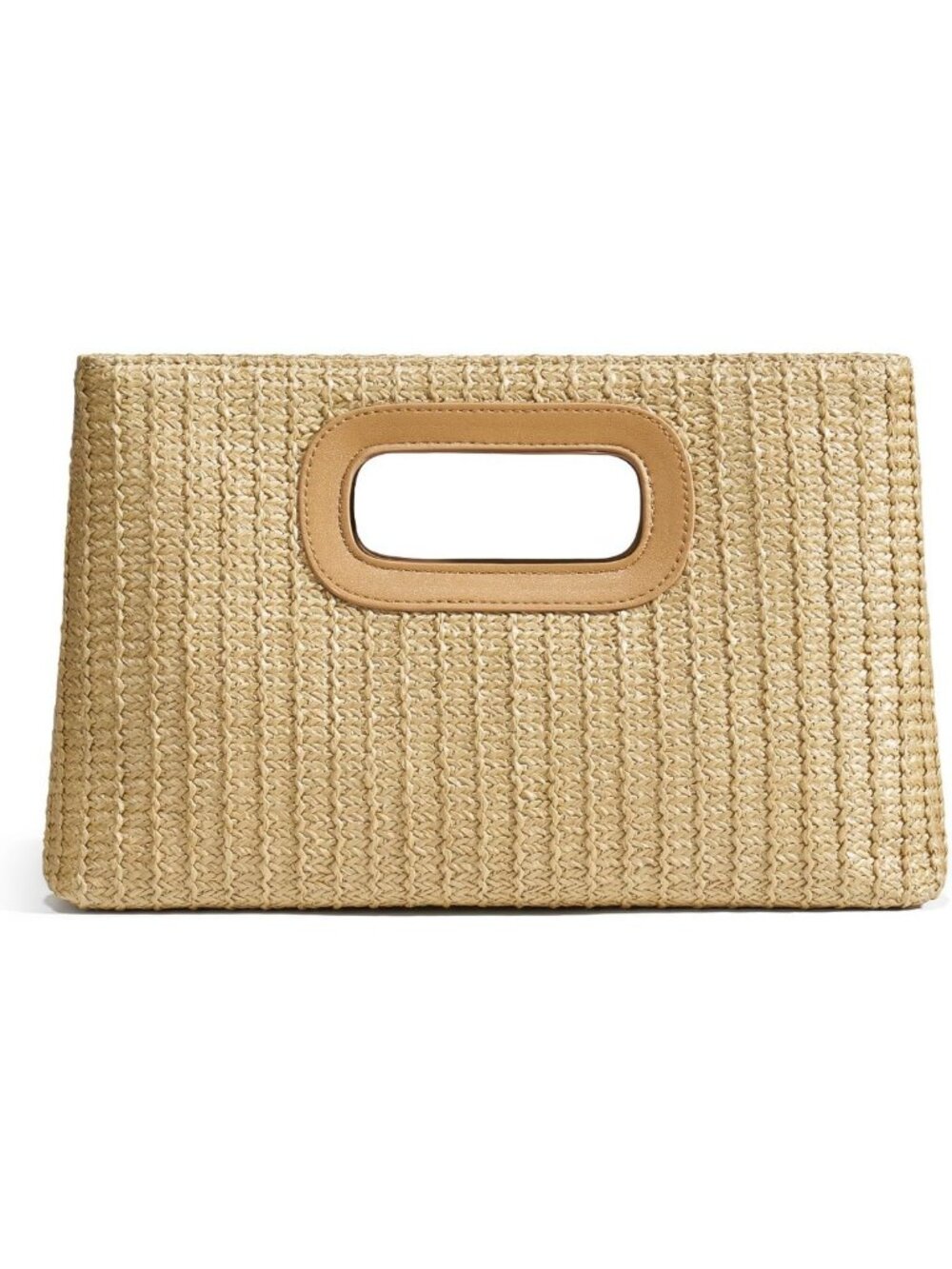 Boho Summer Straw Clutch Purse - Woven Raffia Beach Handbag for Women